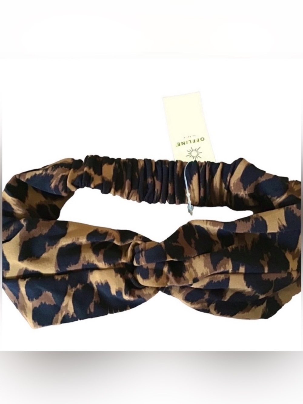 Aerie Leopard Print Twist Headband NWT